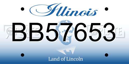 BB57653 Illinois License Plate