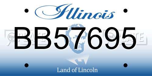 BB57695 Illinois License Plate