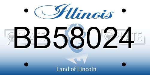 BB58024 Illinois License Plate
