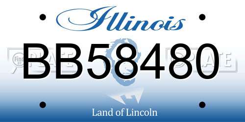 BB58480 Illinois License Plate