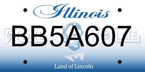 BB5A607 Illinois License Plate