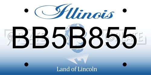 BB5B855 Illinois License Plate