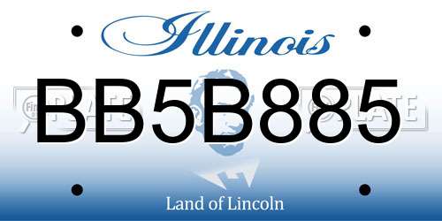 BB5B885 Illinois License Plate