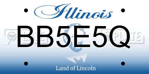 BB5E5Q Illinois License Plate