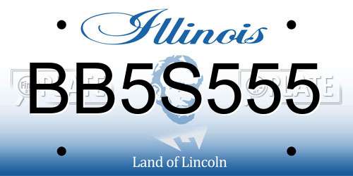 BB5S555 Illinois License Plate