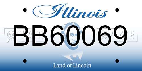 BB60069 Illinois License Plate