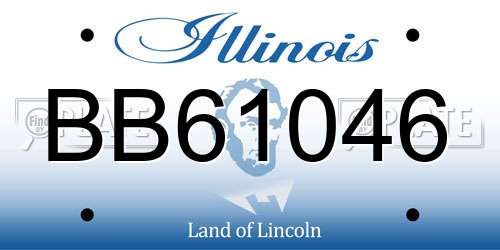 BB61046 Illinois License Plate
