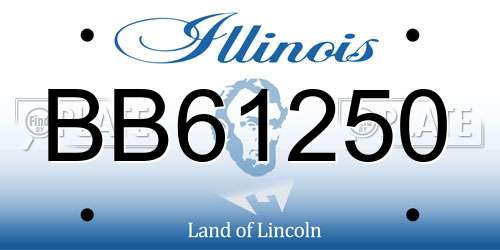 BB61250 Illinois License Plate