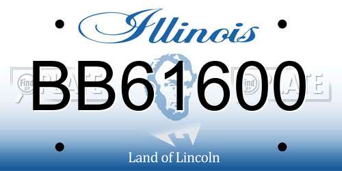 BB61600 Illinois License Plate