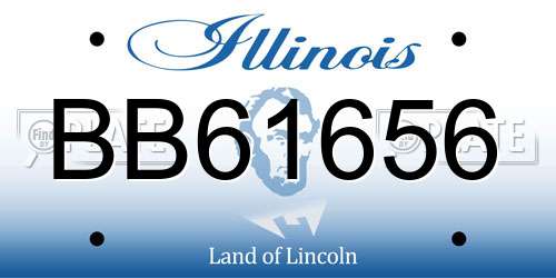 BB61656 Illinois License Plate