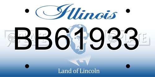 BB61933 Illinois License Plate