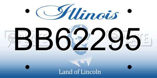 BB62295 Illinois License Plate