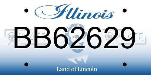 BB62629 Illinois License Plate