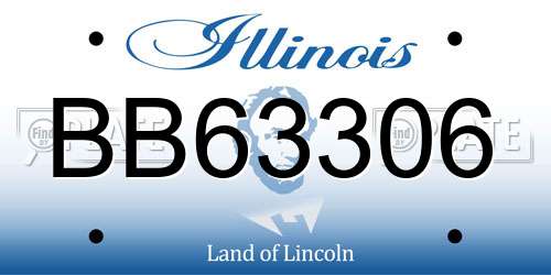 BB63306 Illinois License Plate