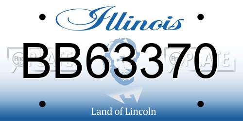 BB63370 Illinois License Plate