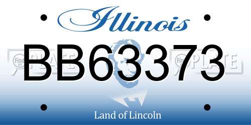 BB63373 Illinois License Plate