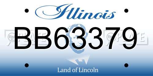 BB63379 Illinois License Plate