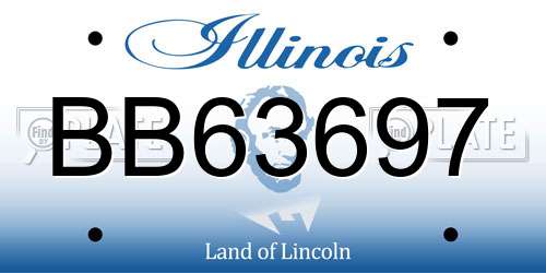 BB63697 Illinois License Plate