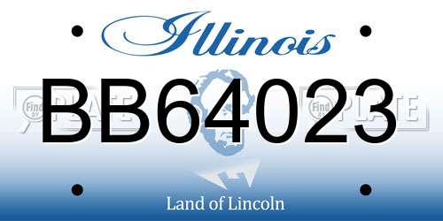 BB64023 Illinois License Plate