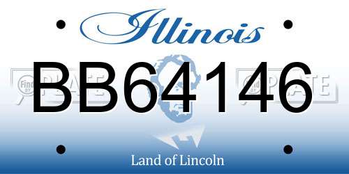 BB64146 Illinois License Plate