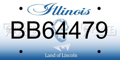 BB64479 Illinois License Plate