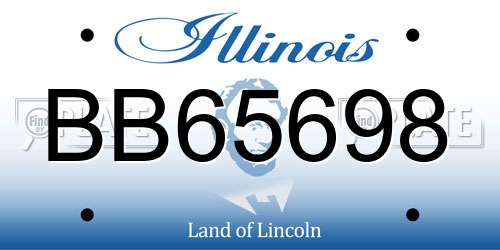 BB65698 Illinois License Plate