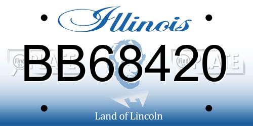 BB68420 Illinois License Plate
