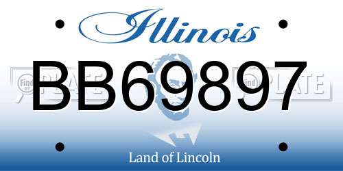 BB69897 Illinois License Plate