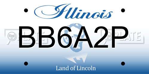 BB6A2P Illinois License Plate