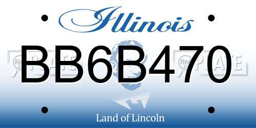 BB6B470 Illinois License Plate