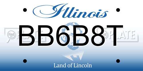 BB6B8T Illinois License Plate