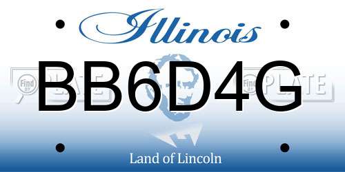 BB6D4G Illinois License Plate