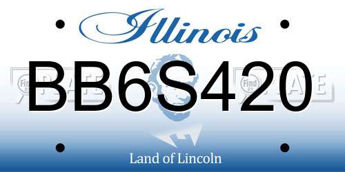 BB6S420 Illinois License Plate