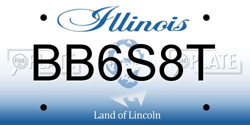 BB6S8T Illinois License Plate