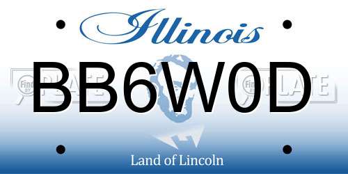 BB6W0D Illinois License Plate
