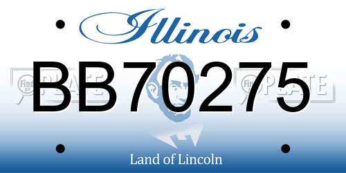 BB70275 Illinois License Plate