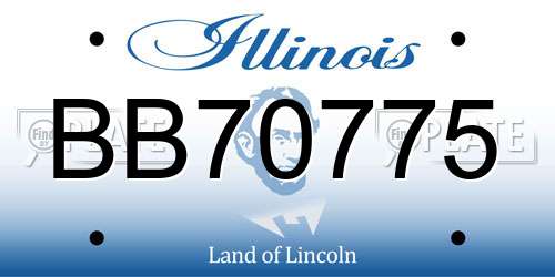 BB70775 Illinois License Plate