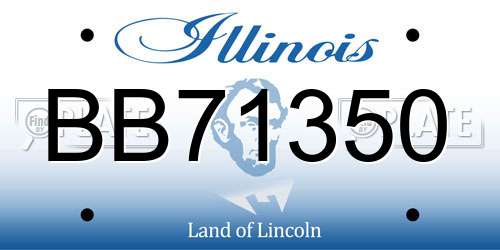 BB71350 Illinois License Plate
