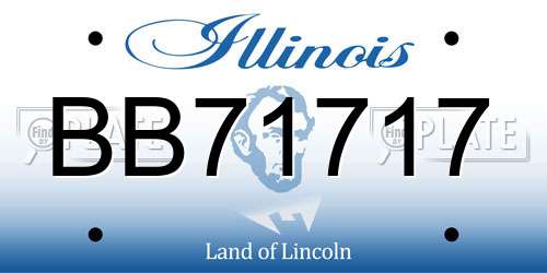 BB71717 Illinois License Plate