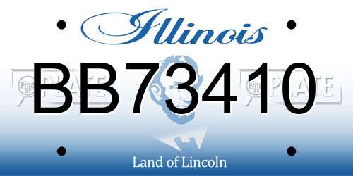 BB73410 Illinois License Plate
