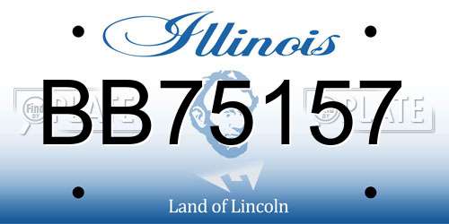 BB75157 Illinois License Plate