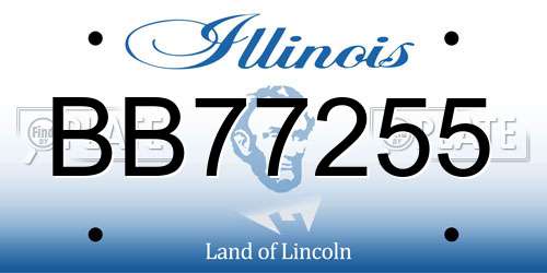 BB77255 Illinois License Plate
