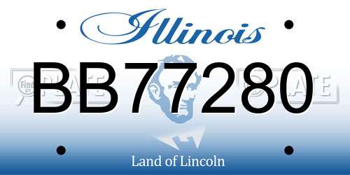 BB77280 Illinois License Plate