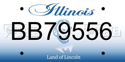 BB79556 Illinois License Plate
