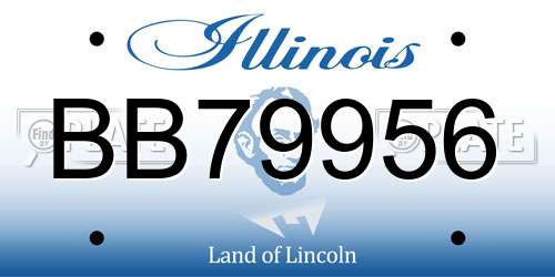 BB79956 Illinois License Plate