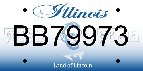 BB79973 Illinois License Plate