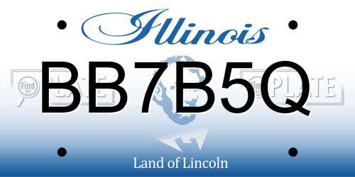BB7B5Q Illinois License Plate