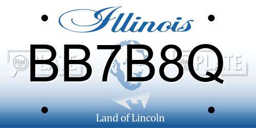 BB7B8Q Illinois License Plate