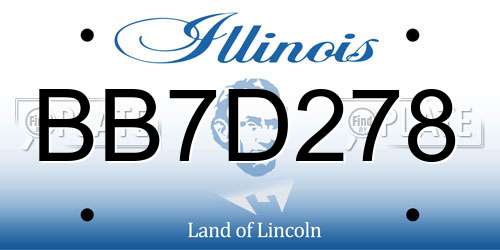 BB7D278 Illinois License Plate