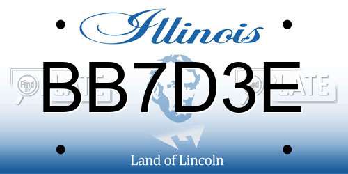 BB7D3E Illinois License Plate